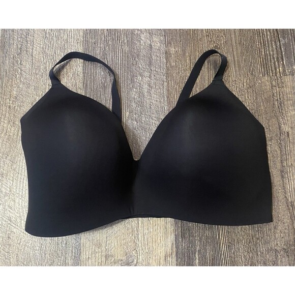 Knix Wing Bra Size 8 Black No Wire Adjustable D Cup DD Cup - Picture 1 of 9